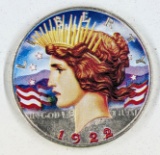 Commorative Colorized Silver Peace Dollar