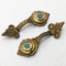 Antique Brass Cabinet Handles with Floral Design