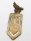 Vintage Heavy Brass Book Page Marker with Bird Top
