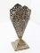 Art Nouveau Fan Shaped Vase - Plated Brass