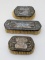 Lot of 3 Art Deco Vanity Silver-plated brushes