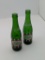 Lot of 2 Crystal LIght Vintage Green Bottles
