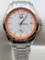 Men's Clemson Chrome Quartz Watch with White and Orange Dial