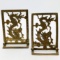 Vintage Chinoiserie Dragon Brass Folding Bookends