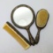 3 piece hair set - Pewter backing - Nice heavy estate piece