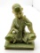 Green Italian Resin Musician Figurine - Marked Wony Italy