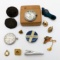 Vintage Mens Jewelry Drawer Lot - Pins, watch parts etc.