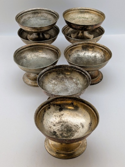 Lot of 8 Vintage Sorbet Cups by Victor S. Co - Silver Soldered