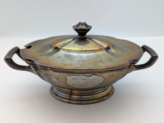 Reed & Barton Silver Soldered Sugar Bowl