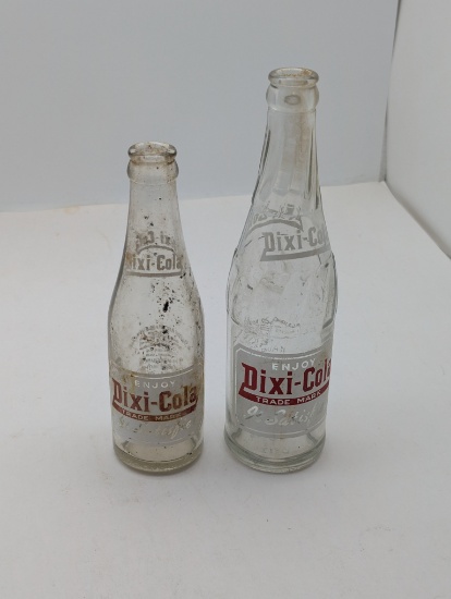 Lot of 2 Dixie Cola Bottles