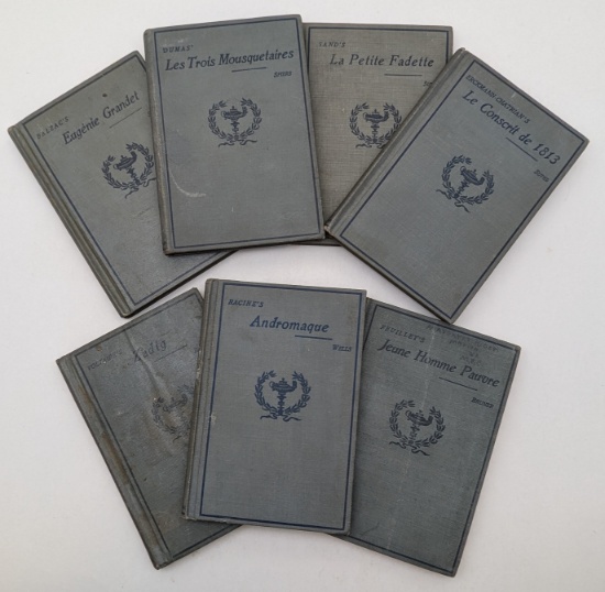 RARE - Lot of 7 French Fairy Tale Books Late 1890's