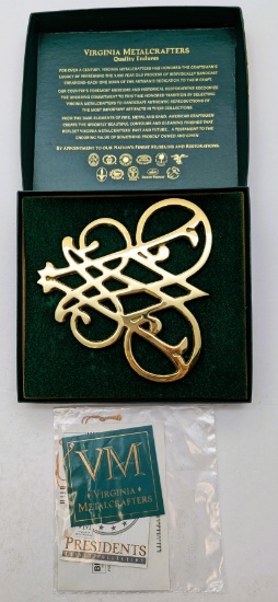 Presidents Trivet Collection - Original Box with docs - Virginia Metalcrafters