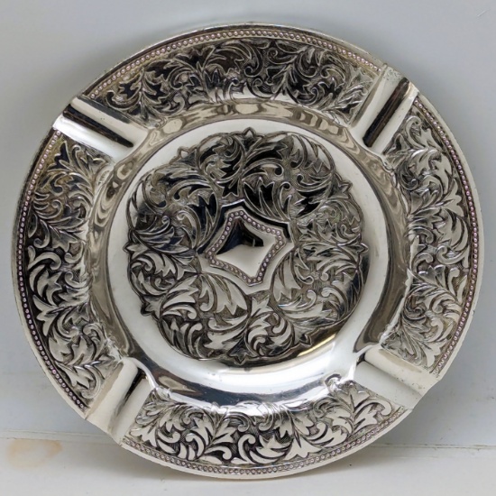 New Old Stock International Silver Co. Intricate Detailed Ashtray