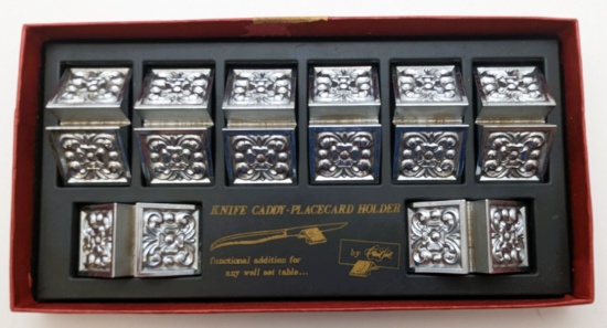 New Old Stock Carvel Hill Knife Caddy or Place Card HOlders