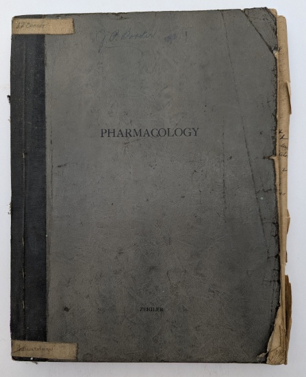 RARE - 1930's Pharmacology Handbook with full notes and Medicine Info