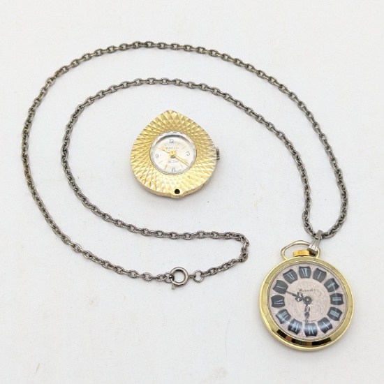 Lot of 2 Pendant Style Mechanical Watches - Harvester and Focal