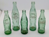 Coke Bottles through the Years - Lot of 5 different Coca-Cola Bottles