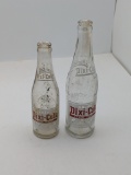 Lot of 2 Dixie Cola Bottles