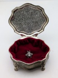 Trinket Box with Bee Broach