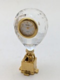 Glass Elgin Hot Air Balloon Desk Clock