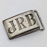 Small Sterling Silver Belt Buckle with initials