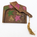 Vintage Style Hand Painted Asian Table Dustpan
