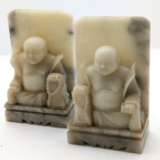 FEATURE - Solid Marble Buddha Bookends