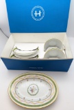 Haviland Limoges Cup, Saucer and plate set - Original Box - Vieux Paris Vert