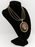 Retro Avon Cross Stitch Necklace