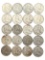 Lot of 20 Silver Franklin Half Dollars - 1962(12), 1962-D(8)