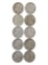 Lot of 10 Silver 1940s Roosevelt Dimes