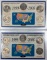 Lot of 2 Historic US Commemorative State Quarters 2001-2002