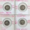 Lot of 4 Silver Mercury Dimes - 1918-1942