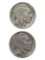 Lot of 2 Buffalo Head Nickels - 1936, 1937