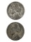 Lot of 2 - 1943-S Silver War Nickels
