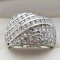 Sterling Silver Swirl Ladies Cocktail Ring