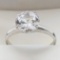 Sterling Silver Solitaire Ladies Ring