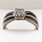 Vintage Sterling Silver Ladies Ring - Possible Onyx