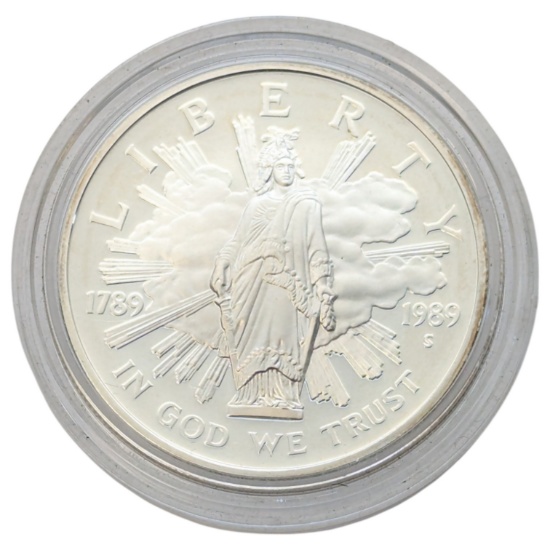 1989-S Bicentennial of the Congress $1 Silver Round