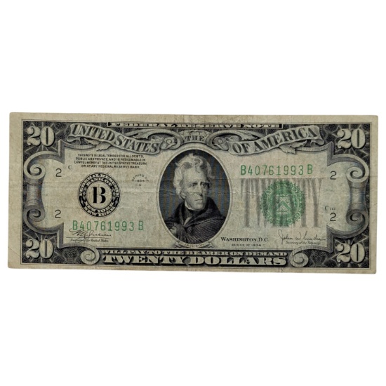 1934-C $20 Note - Green Seal