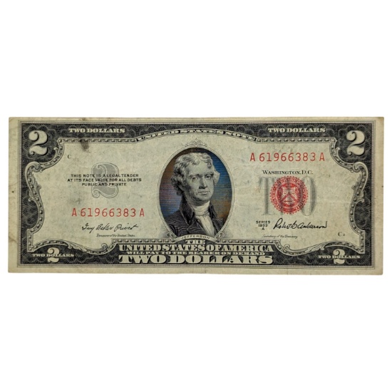 1953-A $2 Note - Red Seal