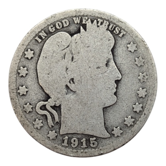 1915 Silver Barber Quarter