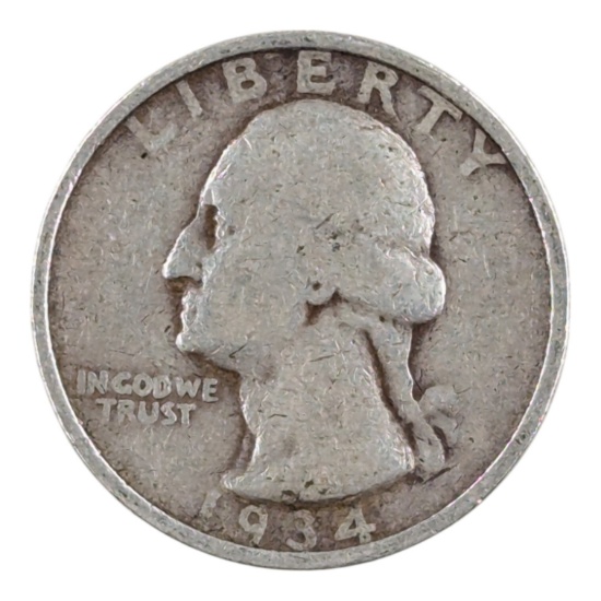 1934 Silver Standing Liberty Quarter