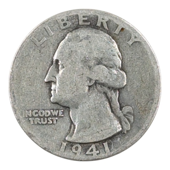 1941 Silver Washington Quarter