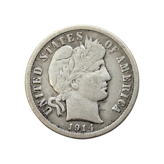 1914-D Silver Barber Dime