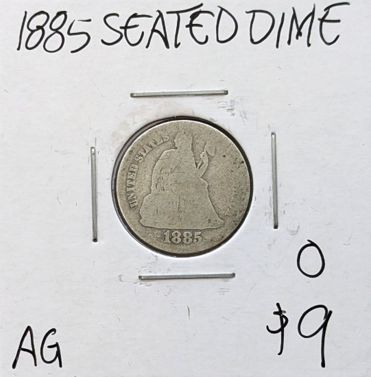 1885 Silver Seated Liberty Dime