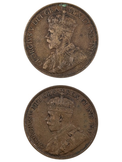 Lot of 2 Canada Cents - 1915, 1918
