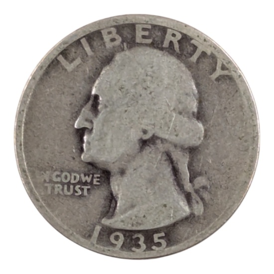 1935 Silver Washington Quarter