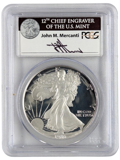 PCGS 1986-S PR69 DCAM American Silver Eagle Dollar