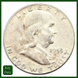 1955 Silver Franklin Half Dollar - KEY DATE